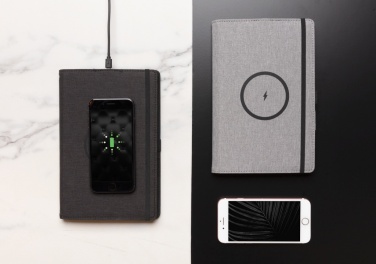 Logo trade promotional products image of: Air 5W wireless charging refillable journal cover A5
