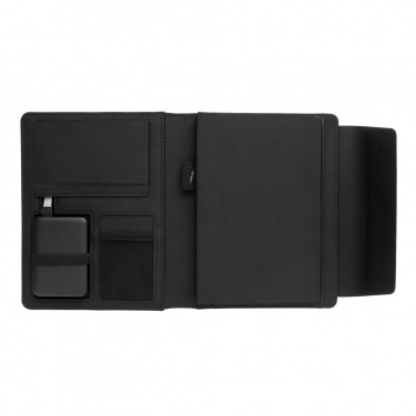 Logotrade promotional product image of: Fiko wireless charging A5 portfolio with powerbank