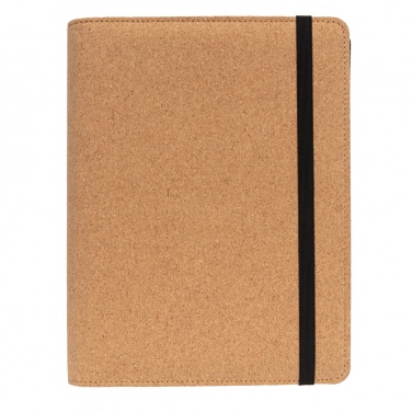 Logo trade corporate gift photo of: Deluxe cork portfolio A5 with pen