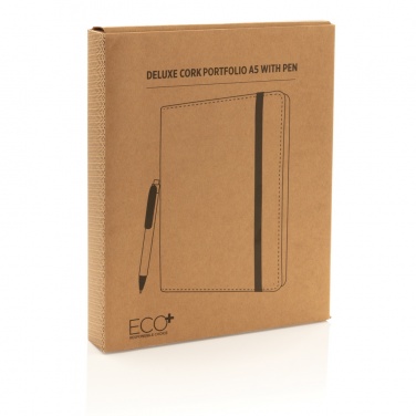 Logotrade promotional giveaways photo of: Deluxe cork portfolio A5 with pen