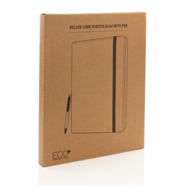 Logotrade promotional item picture of: Deluxe cork portfolio A4 with pen