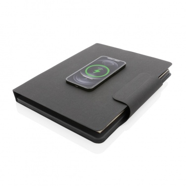 Logo trade promotional gifts image of: Artic Magnetic 10W wireless charging A4 portfolio
