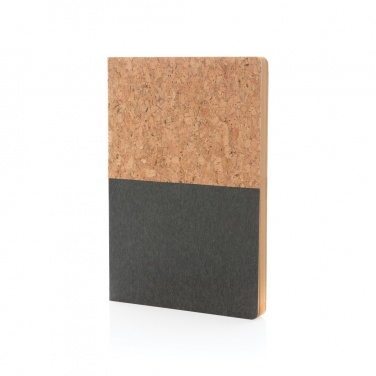 Logo trade promotional giveaways image of: A5 cork & kraft notebook