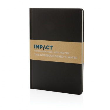 Logo trade corporate gifts image of: A5 Impact stone paper hardcover notebook