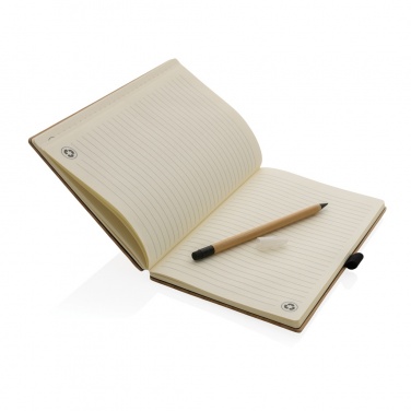 Logotrade promotional gift picture of: Bamboo notebook and infinity pencil set