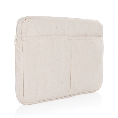 Logo trade promotional item photo of: Laluka AWARE™ recycled cotton 15.6 inch laptop sleeve