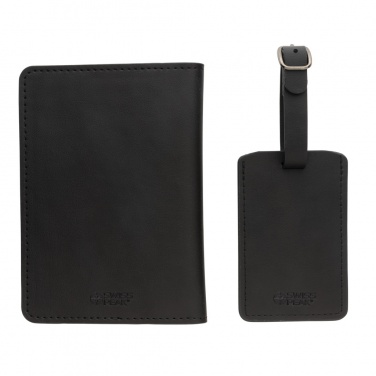 Logo trade corporate gifts picture of: Swiss Peak GRS recycled PU travel gift set