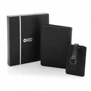 Logotrade promotional gift picture of: Swiss Peak GRS recycled PU travel gift set