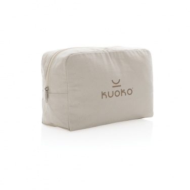 Logo trade promotional merchandise picture of: Impact Aware™ 285 gsm rcanvas toiletry bag undyed