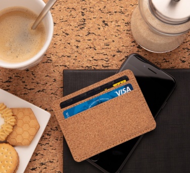 Logotrade promotional merchandise image of: Cork secure RFID slim wallet