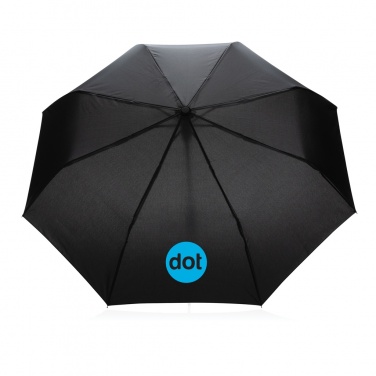 Logo trade promotional products image of: 21" Impact AWARE™ RPET 190T mini auto open umbrella
