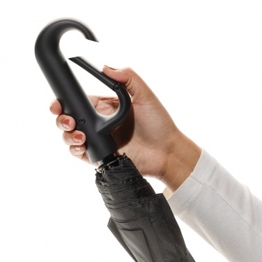 Logotrade promotional product image of: Yara 21" AWARE™ RPET solid colour umbrella with carabiner