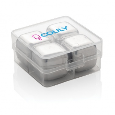 Logo trade corporate gift photo of: Re-usable stainless steel ice cubes 4pc