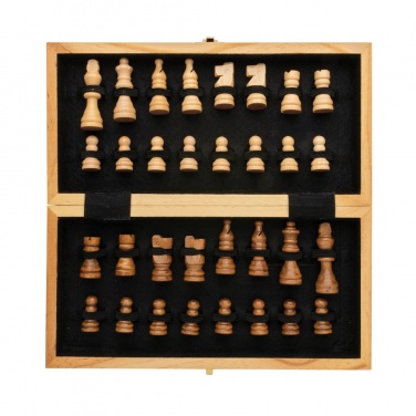 Logo trade business gift photo of: Luxury wooden foldable chess set
