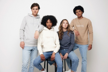 Logo trade promotional product photo of: Iqoniq Torres recycled cotton hoodie undyed