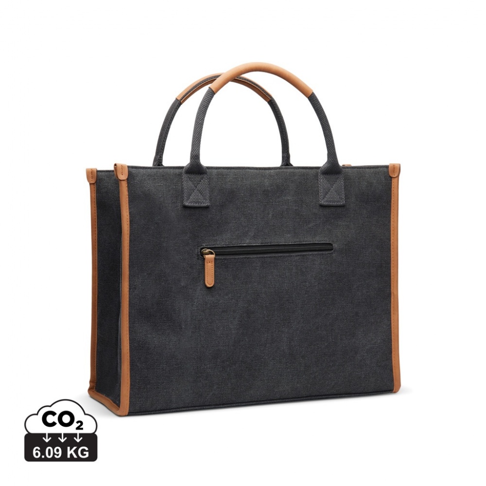 Logotrade promotional gift image of: VINGA Bosler RCS recycled canvas office tote