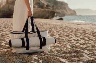 Logo trade promotional products picture of: VINGA Volonne AWARE™ recycled canvas beach bag