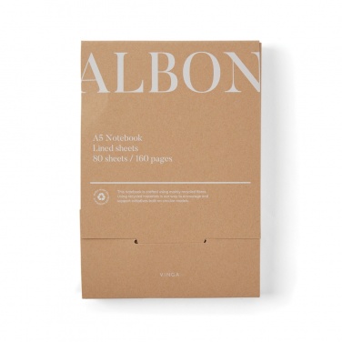 Logo trade corporate gift photo of: VINGA Albon GRS recycled felt notebook