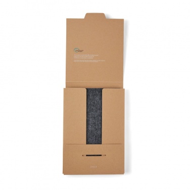 Logo trade corporate gifts picture of: VINGA Albon GRS recycled felt notebook