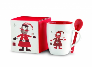 Logotrade advertising product picture of: Mug with spoon 250ml