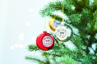 Logo trade promotional giveaway photo of: Christmas ball for sublimation
