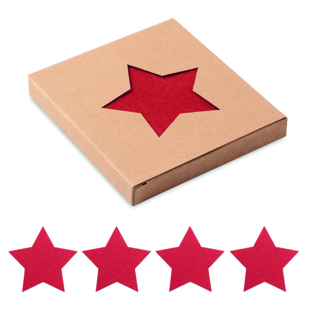 Logotrade advertising product image of: RPET 4 felt coaster set