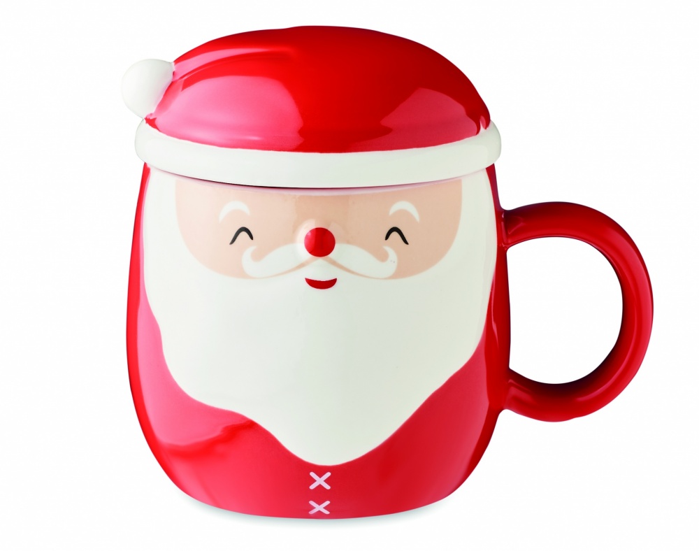 Logo trade promotional products picture of: Ceramic mug with lid 370 ml