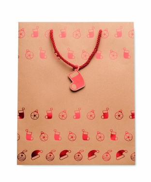 Logo trade promotional merchandise image of: Gift paper bag with pattern