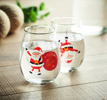 Logo trade business gift photo of: Set of 2 Christmas glasses