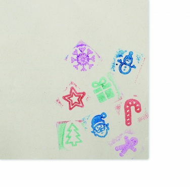 Logo trade promotional merchandise image of: 8 wooden Christmas stamps set