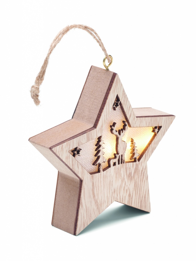 Logotrade advertising product picture of: MDF star with light
