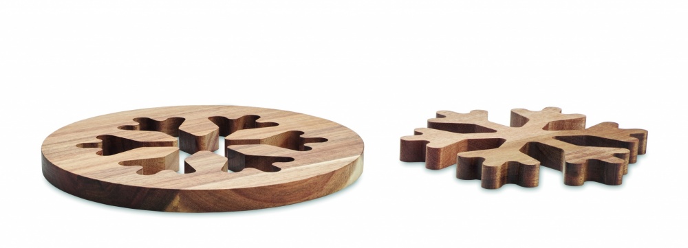 Logotrade business gift image of: Acacia wooden pot holders set
