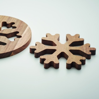 Logotrade promotional product picture of: Acacia wooden pot holders set
