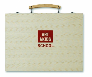 Logo trade promotional gifts picture of: Artist's set in wooden box