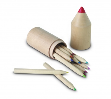 Logo trade promotional gifts picture of: 12 pencils in wooden box