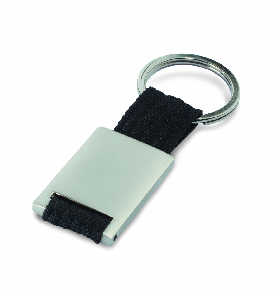 Logo trade advertising products picture of: Metal rectangular key ring Espoo