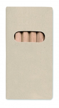 Logo trade business gifts image of: 6 coloured pencils in box