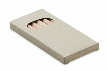 Logo trade promotional giveaways picture of: 6 coloured pencils in box