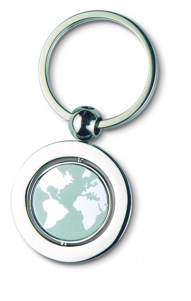 Logo trade promotional product photo of: Globe metal key ring  WORLD