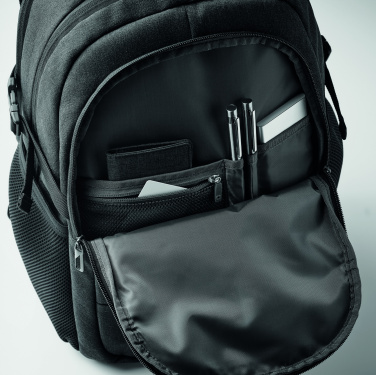 Logo trade promotional merchandise picture of: 600D RPET laptop backpack