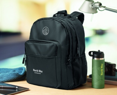 Logo trade promotional merchandise image of: 300D RPET laptop backpack