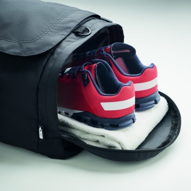 Logo trade promotional gifts picture of: Large sports bag in 300D RPET