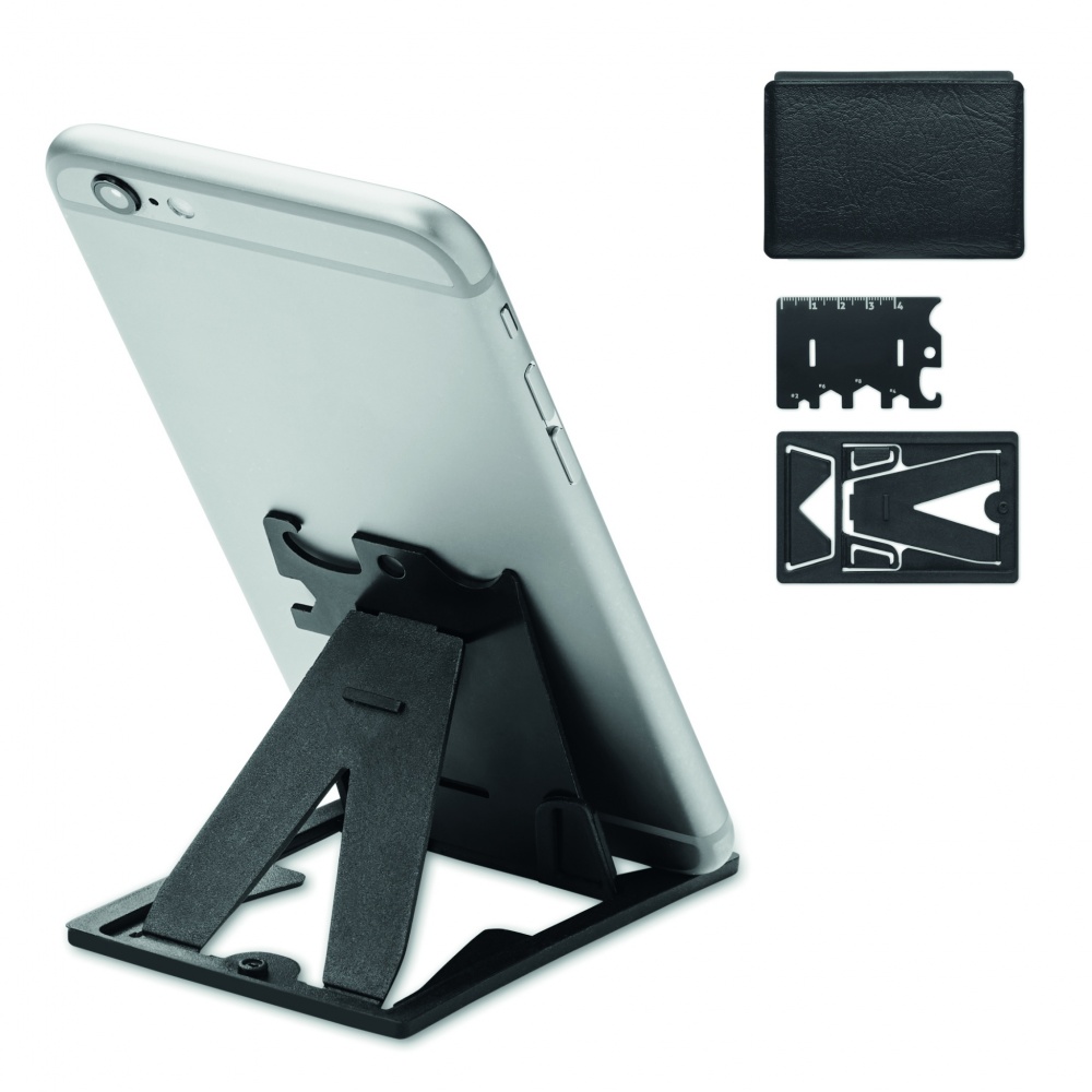 Logotrade corporate gift picture of: Multi-tool pocket phone stand