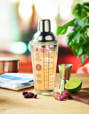 Logotrade business gift image of: Glass cocktail shaker 400 ml