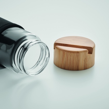 Logotrade promotional product image of: Glass bottle bamboo lid 600ml