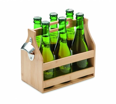Logotrade promotional product image of: 6 beer crate in bamboo