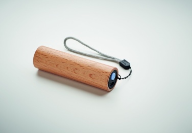 Logo trade advertising products image of: Beech wood rechargeable torch