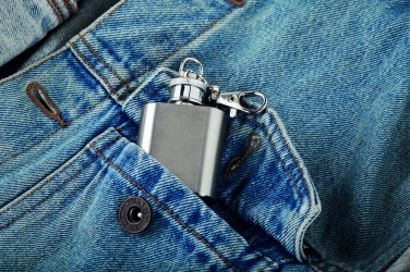 Logo trade corporate gifts image of: Hipflask key ring Joensuu
