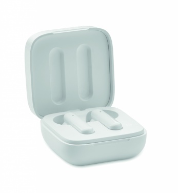 Logo trade promotional items image of: TWS earbuds with solar charger