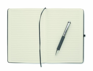 Logo trade promotional giveaways picture of: Recycled leather notebook set